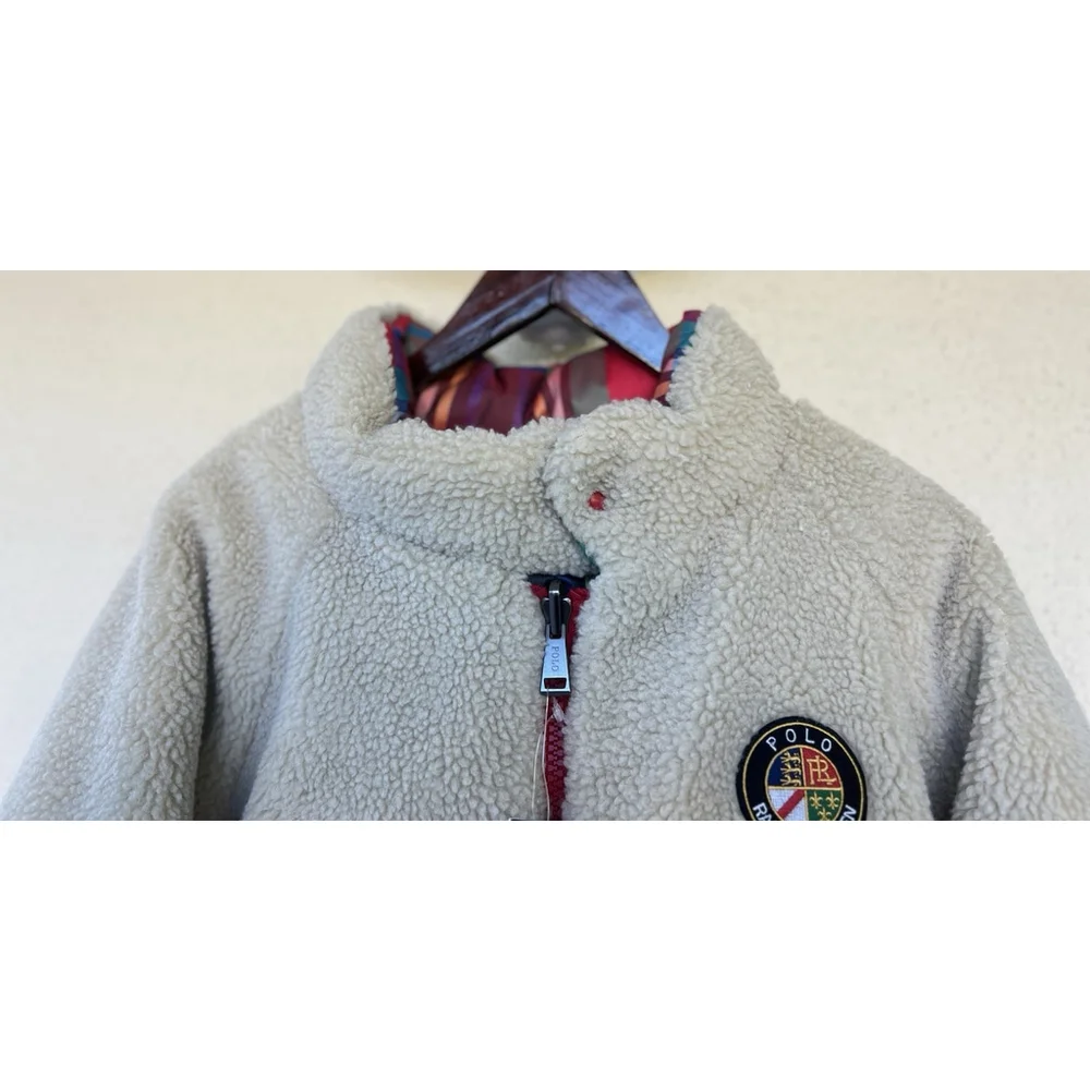 Polo Ralph Lauren Puffer Coat Reversible Sun Valley Jacket Mens M Multi Check